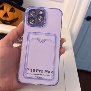 Clear Purple Phone Case for iP 16 Pro Max